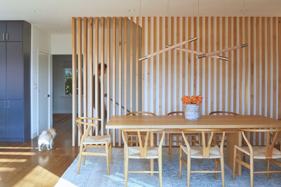 Interior wall and dining room