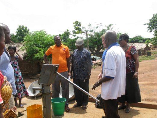 Men talking in lagos neighborhood outside