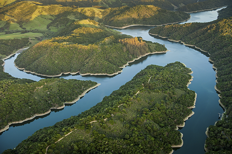 aerial photo of riverways