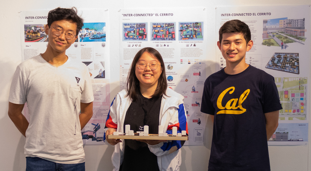 A group of DISC students present their final project at studio reviews
