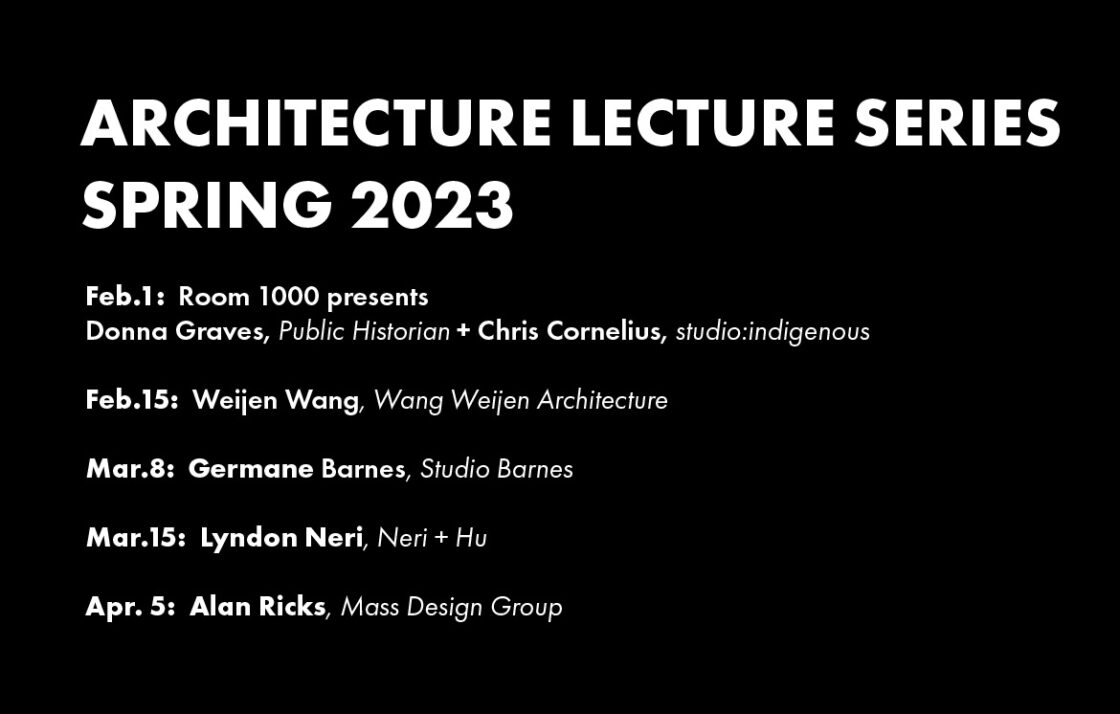 Architecture Lecture Spring 2023 Lineup