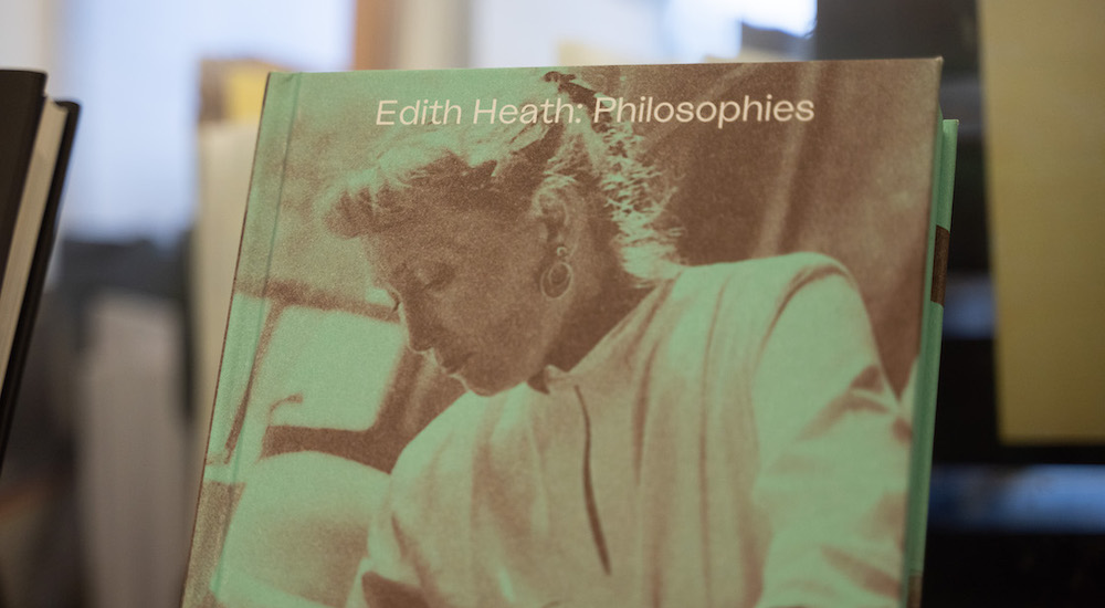 Edith Heath book on display