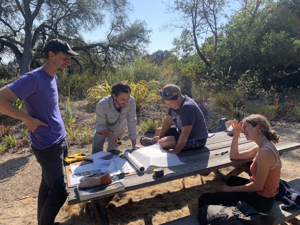 a group of people around a table