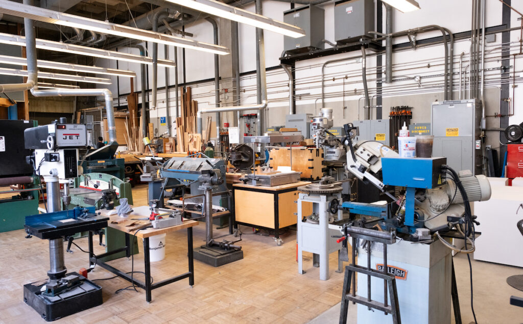 View of woodshop