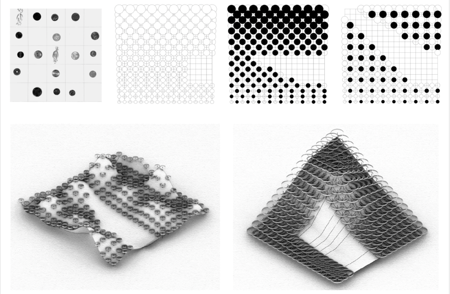 a collage of different types of dotted objects