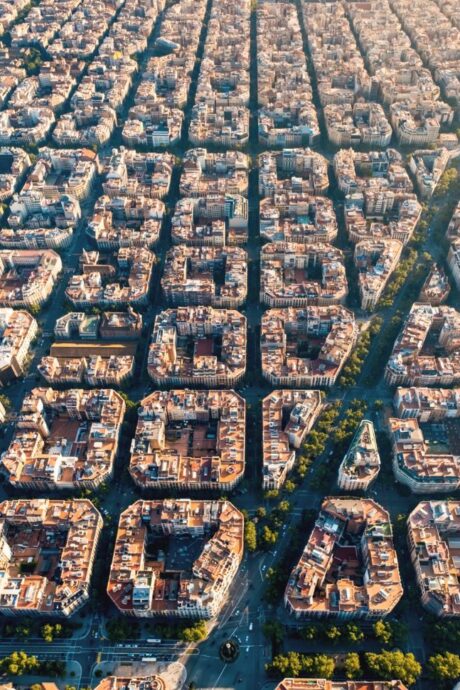 Aerial view of Barcelona
