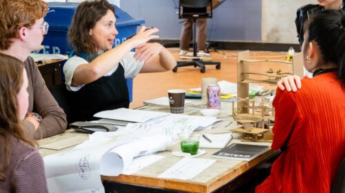 MLA students collaborating in studio