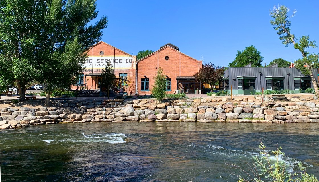 Bob Grether Steam Plant Event Center in Salida with river