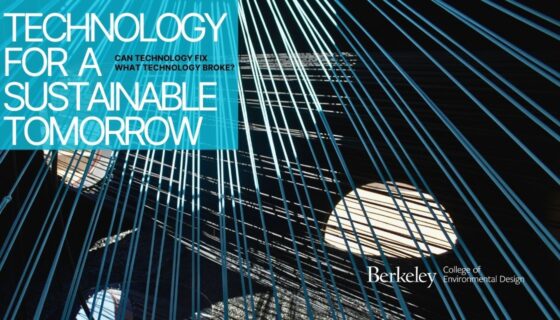 Graphic with lecture series title Technology for a Sustainable Tomorrow