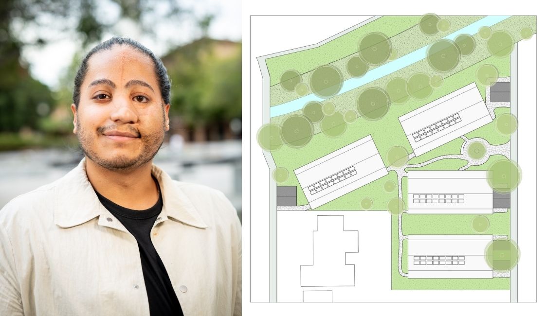 Arcus Fellow Sam Rodriguez and site plan