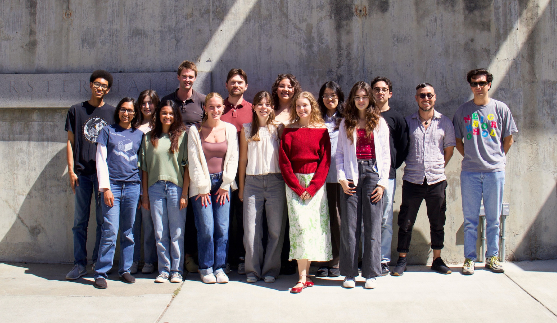 Graduate admissions ambassadors in front of Bauer Wurster Hall.